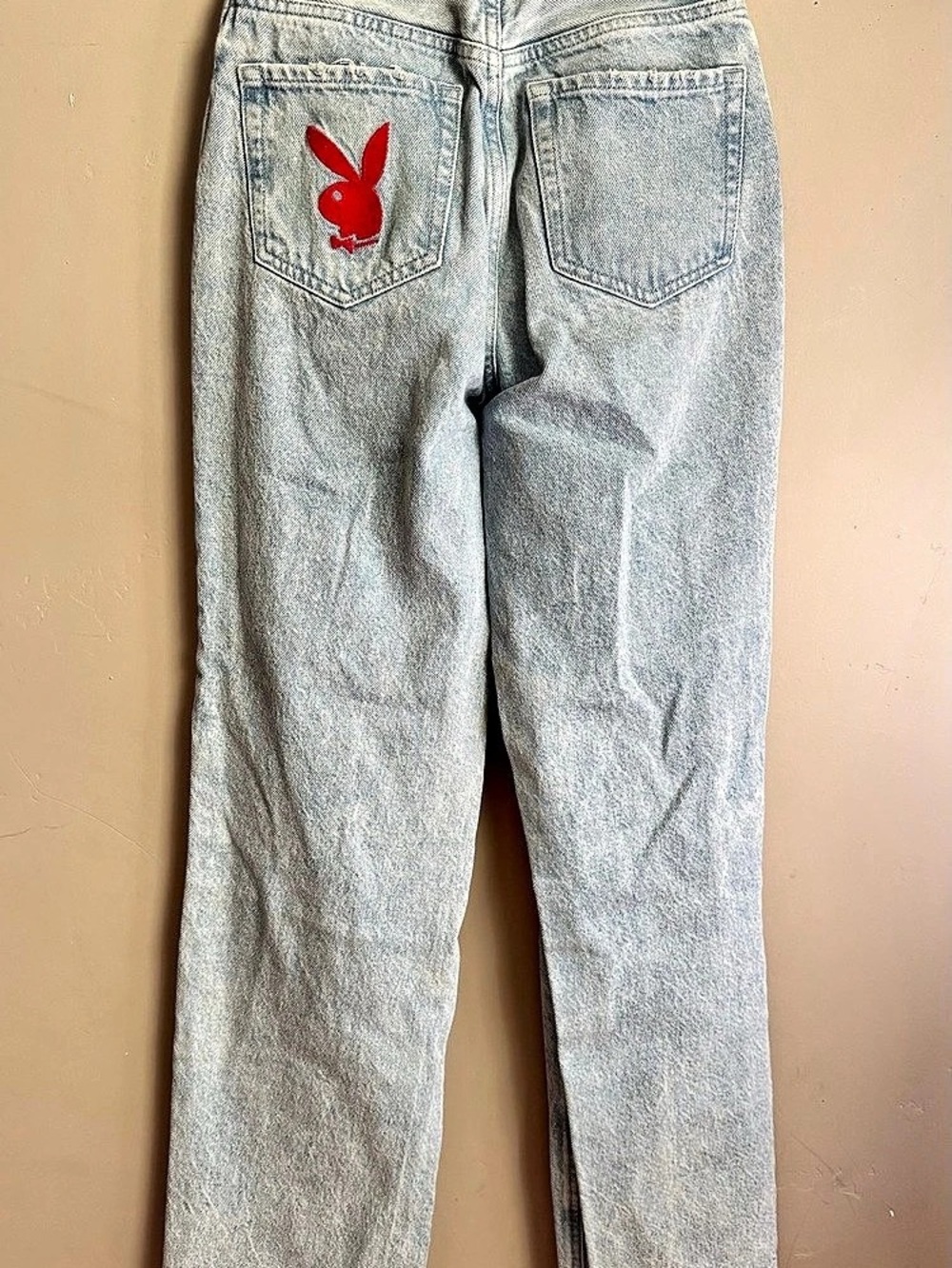 Playboy by Pacsun Distressed Straight Leg Jeans in Blue Waist 24 - Picture 2 of 4